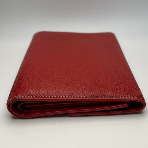 LOEWE Anagram Embossed Pebble Grained Calfskin Leather Tri-fold Wallet- Preowned - Picture 4 of 16